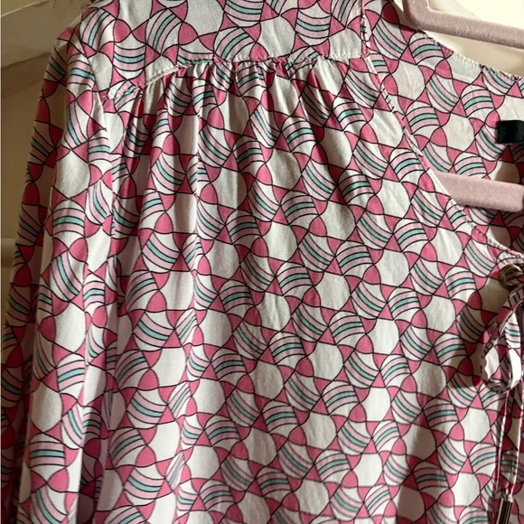 Olsen Pink Patterned Women's Top - Picture 5 of 6